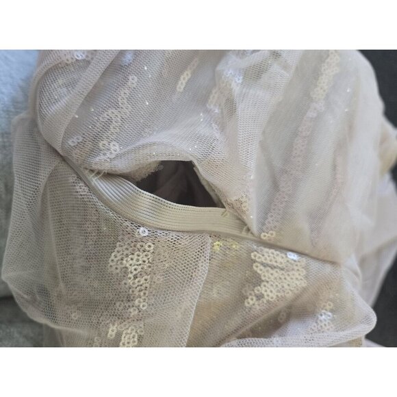 Rickie Freeman Teri Jon Campaign Sequin Off The Shoulder Gown Dress 18 ALTERED - Picture 12 of 13